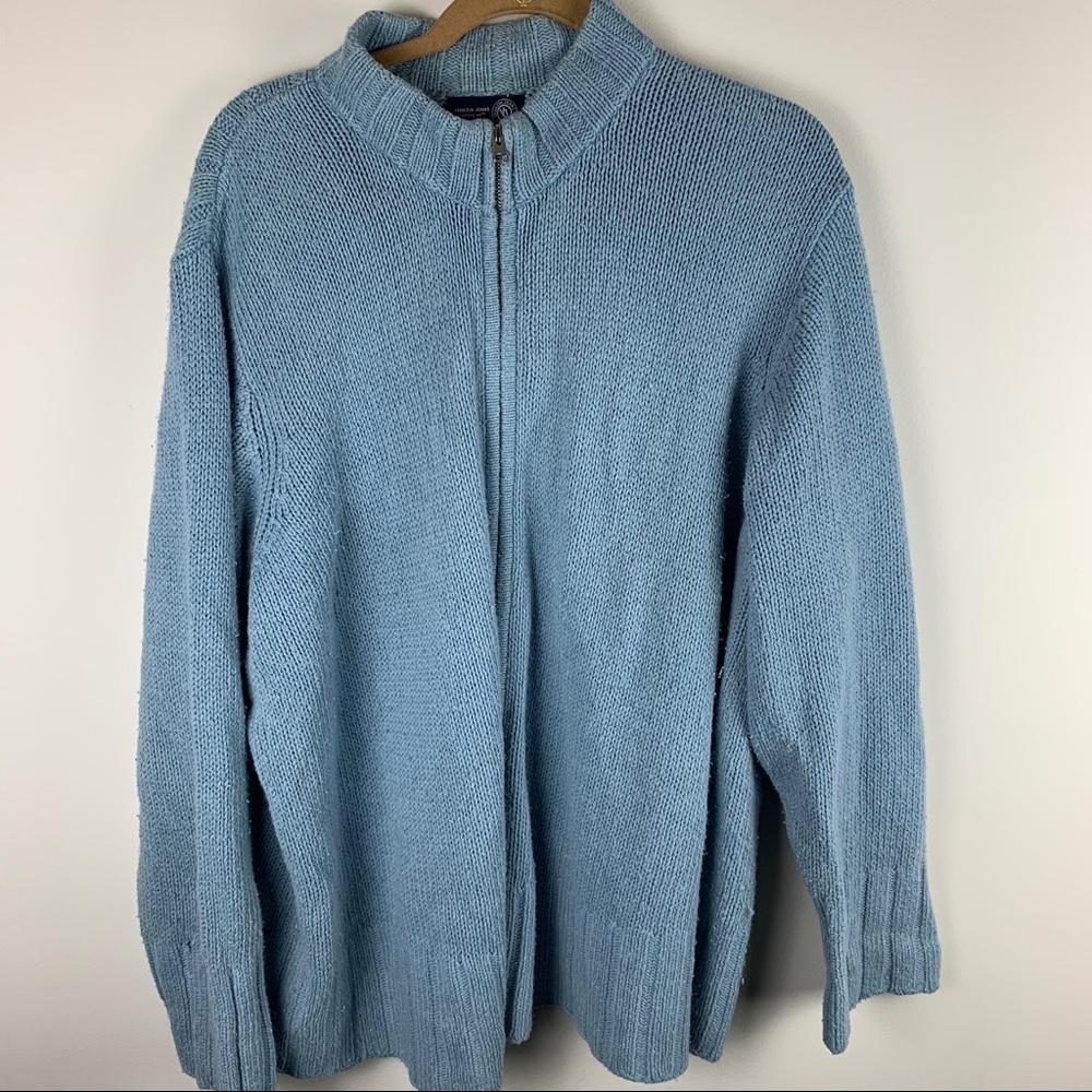 Venezia Jeans light Blue Full Zip Sweater Sz 26/28